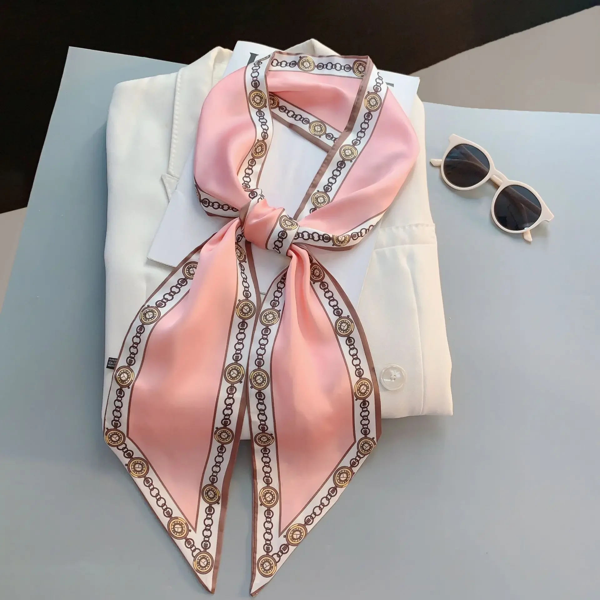 Wąski szalik z nadrukiem, w kr – Luxury Bags For Travel recenzja i cena